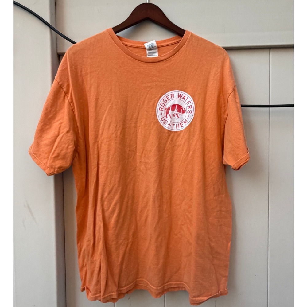 Roger Waters Us + Them Tour Graphic T-Shirt Orange Mens XL Delta Pro Weight